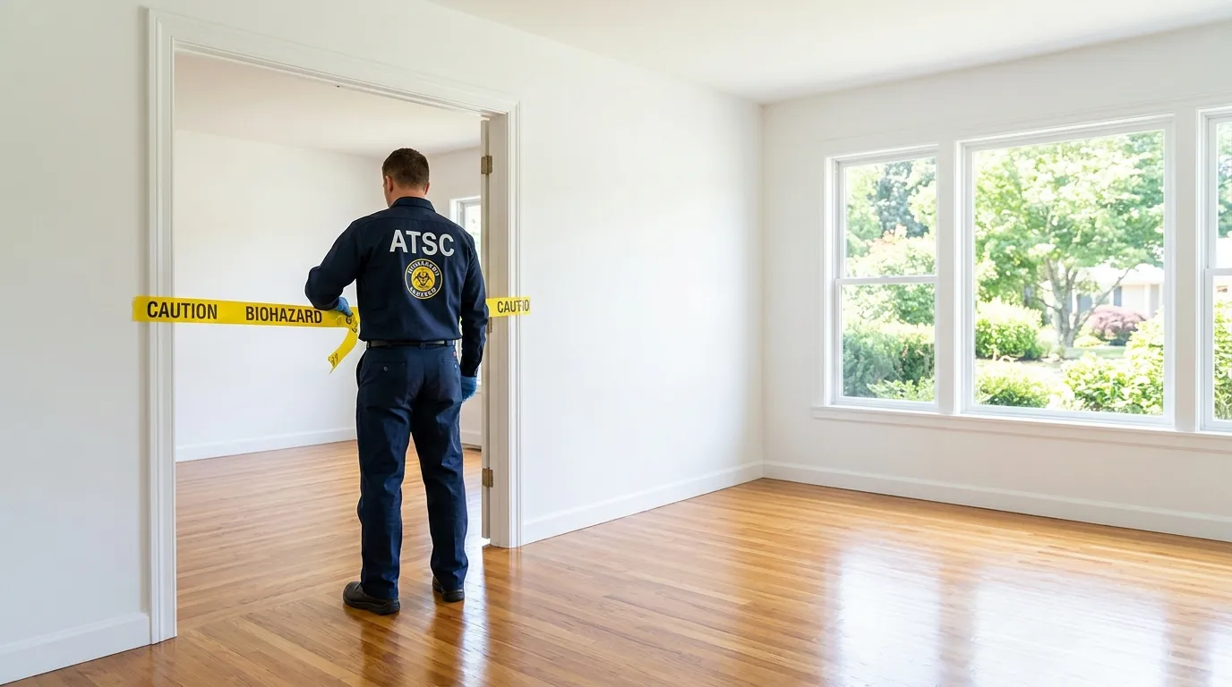 Certified biohazard cleanup crew performing Trauma Scene Cleanup in Lakeland